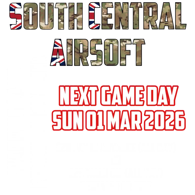 South Central Airsoft Redditch Next Game Day Sunday 01 Mar 2026