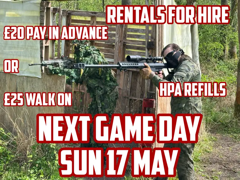 South Central Airsoft Redditch B98 9ER Next Game Day Sunday 17 May 2026